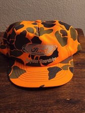 VINTAGE FORD DEALERSHIP PROMO SNAPBACK ORANGE CAMO ( MADE IN USA )