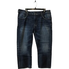 Buffalo David Bitton Straight Leg Jeans Mens 36x30 Dark Wash Driven Relaxed Fit