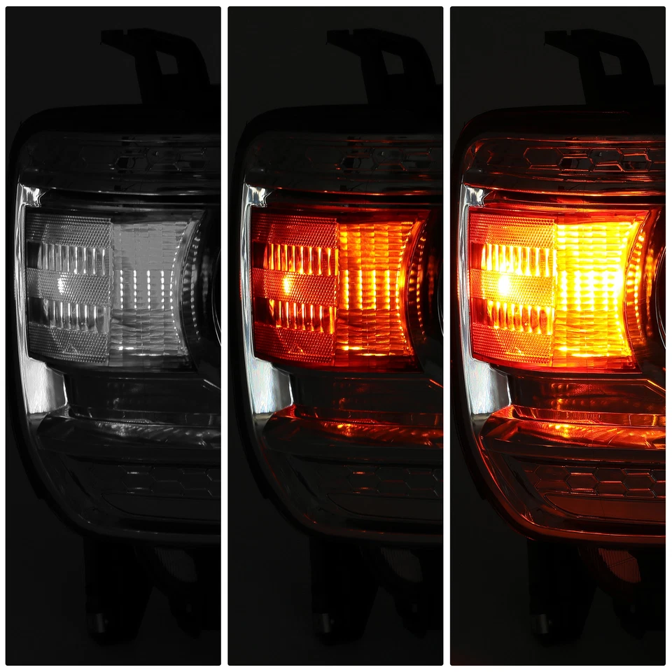 For 14-18 GMC Sierra 1500/15-19 2500HD 3500HD Halogen Factory Headlights L+R Foto 3 de 4