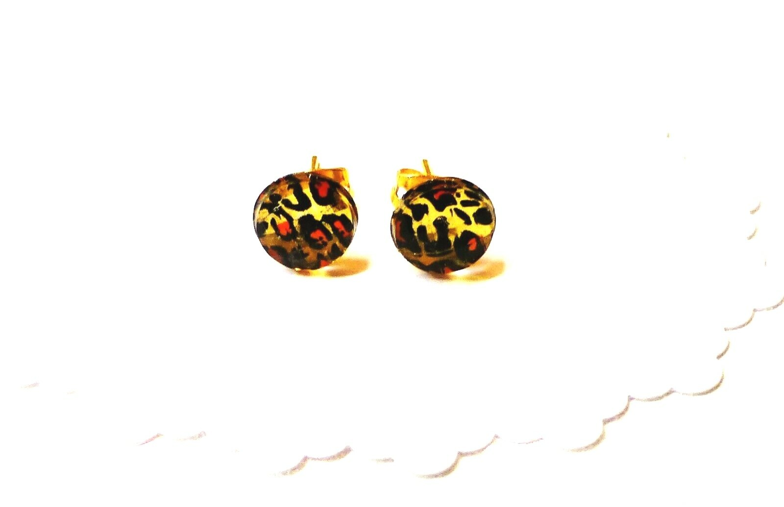 Stud Earrings Animal Print Earrings Cheeta Earrings-image