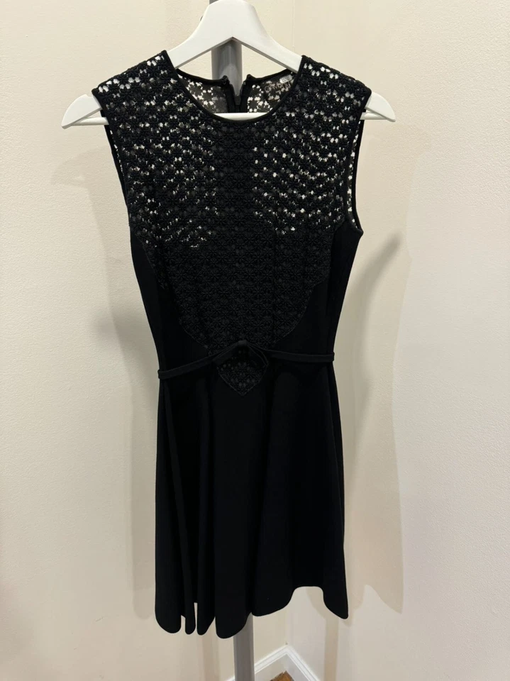 Giambattista Valli cocktail Mini Dress- A Line Mock Sleeveless Black- XXS - Image 3 of 4