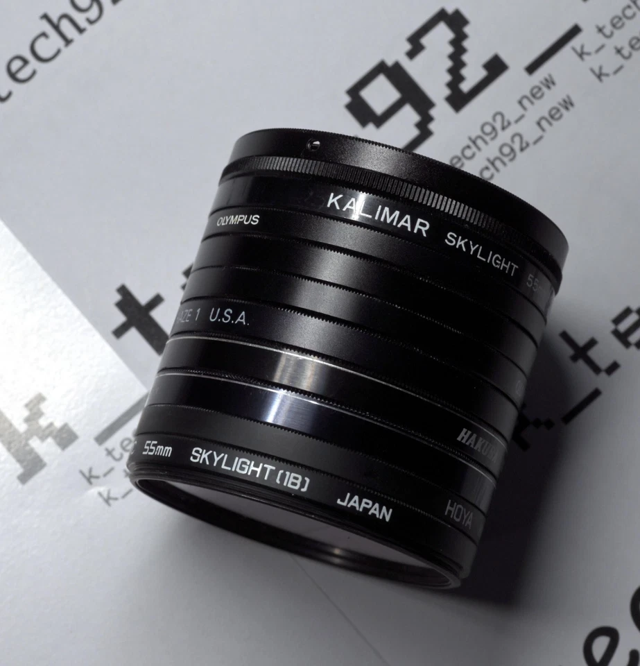 Vintage Camera Lens Bundle - Set of 10 55mm Lenses: Kalimar, Aroma, Tiffen, more - Image 3 of 4