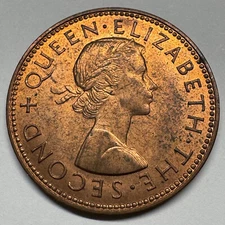 1962 New Zealand 1/2 Penny - Coin #C-013