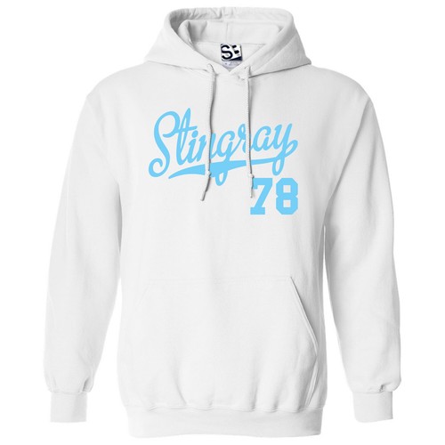 Stingray 78 Script HOODIE | 1978 C3 Vette Classic Car Jersey Hooded Sweatshirt - Picture 24 of 34