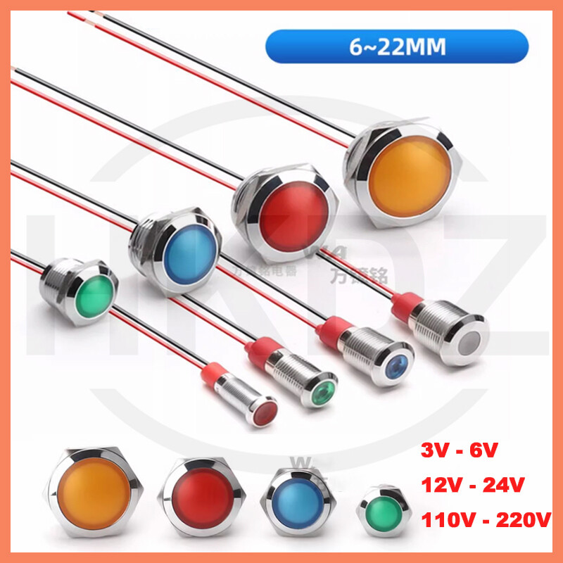 LED Signalleuchte Kontrollleuchte Leuchtmelder 22mm BUZZER 12V/24V/36V/48V/ 220V LED Signalleuchte Kontrollleuchte Leuchtmelder 22mm BUZZER 12V/24V/36V/48V/ 220V