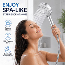 10 Spray Modes High Pressure Handheld Shower Head with Hose and Bracket