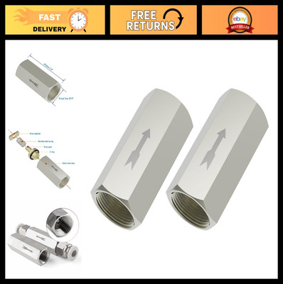 2PCS 1/2'' PT Female Threaded Check Valve - Nickel-Plated Brass Non-Return Valve