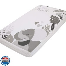 NoJo Elephant Hugs Grey and White I Am So Loved 100 Cotton Photo Op Fitted C