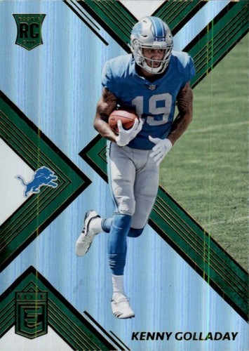 2017 Panini Elite Green Rookie #193 Kenny Golladay Detroit Lions Foil Parallel - Picture 1 of 3