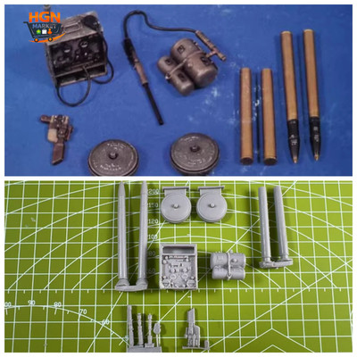 1:16 Die Casting Resin Model Assembly Kit Resin Scene Modification Stack Grey Mo