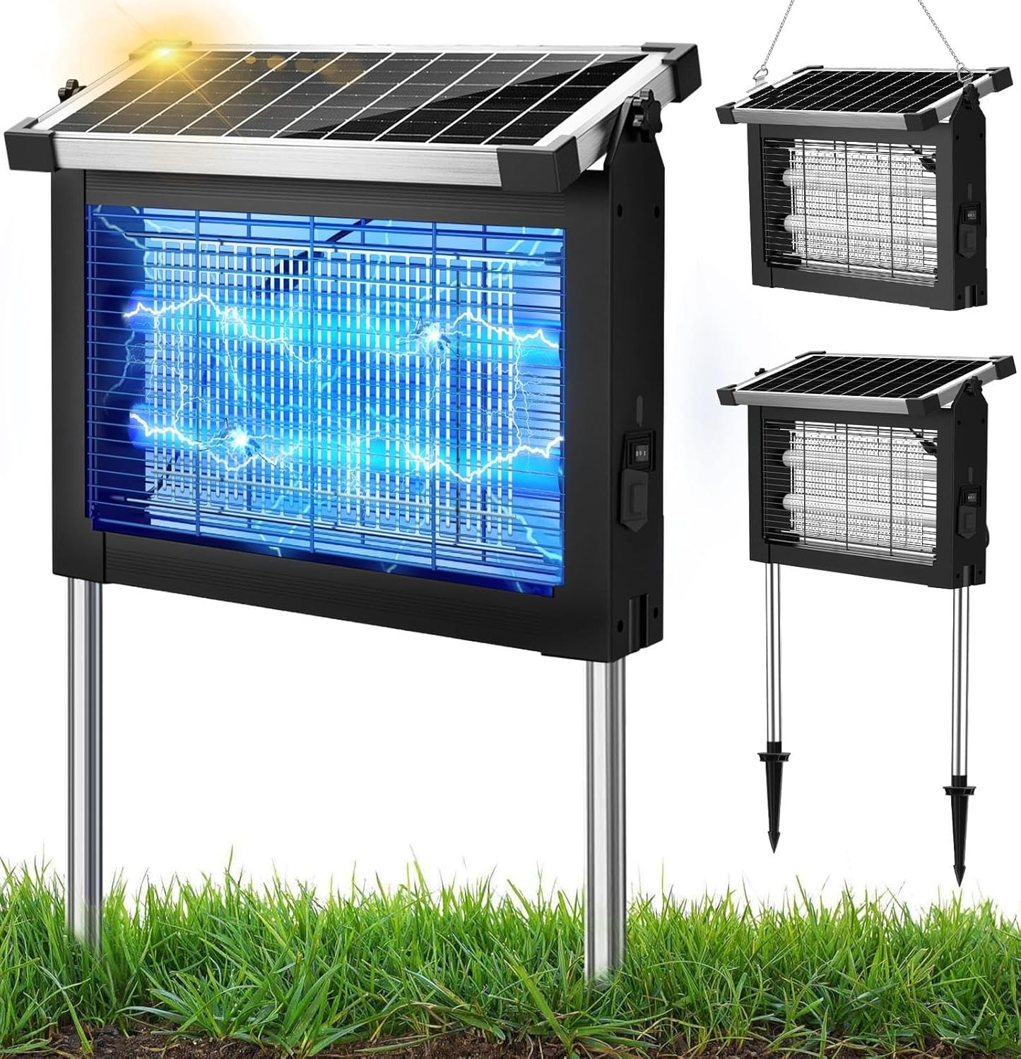 Lampe anti-moustique solaire rechargeable etanche anti-insecte UV