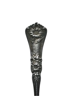Wm A Rogers Silverplate Serving Spoon Poppy Pattern Victorian Style 1900-1940