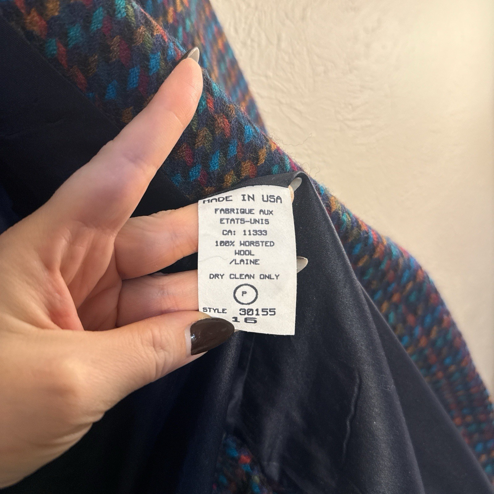 Pendleton Petites 16P Multicolor Houndstooth 100%… - image 3