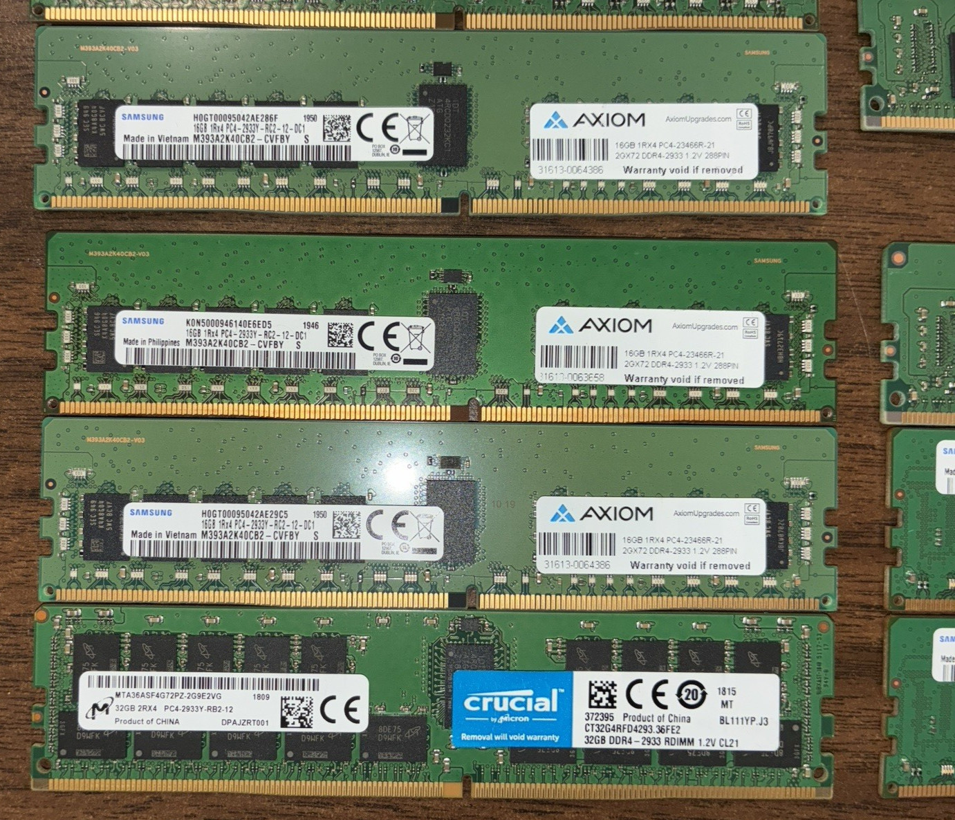 как выглядит Server Memory RAM 16GB 8GB DDR4 ECC Registered Server PC4-2933Y -2666V Lot of 17 фото
