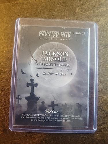 Jackson Arnold 2024 Wild Card Haunted Hits Monster Hunt 3/4 - Imagen 2 de 2