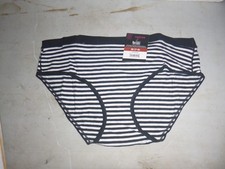 NWT No Boundaries Underwear Cotton HIPSTER MEDIUM 7-9 Black Soot Stripe