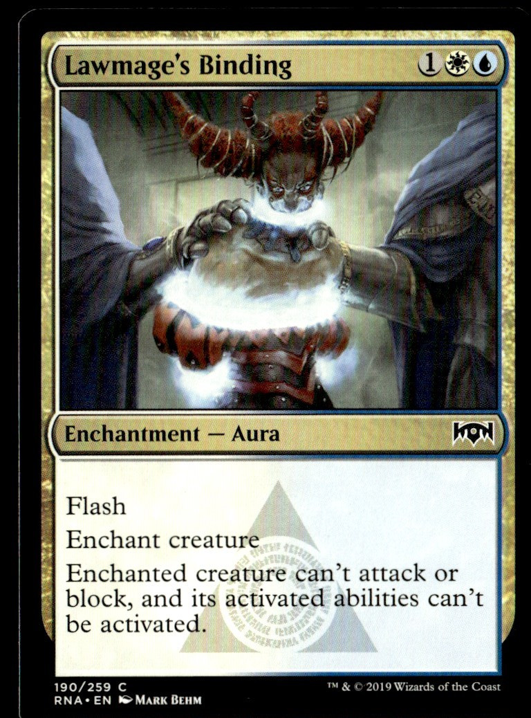 2019 Ravnica Allegiance Lawmage's Binding Expansion/Common #190