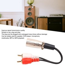 Dual RCA to XLR Cable 15cm XLR Male to 2 RCA Stereo Audio Adapter Cable