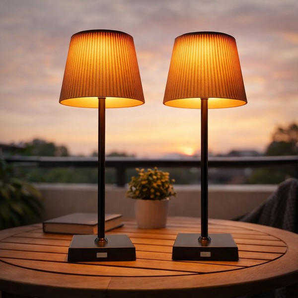 Tischlampe Tischleuchte AußEn Innen Gartenlampe Touchdimmer Cct Led 2Er Set-image