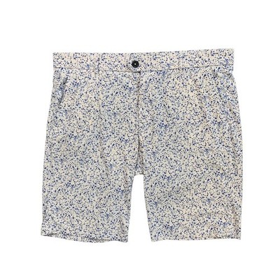 Greyson Shorts Mens 36 White Blue Angel Tears Floral Printed 11 Inch Golf Chino