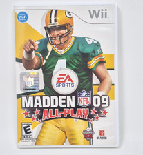 Nintendo Wii Game -Madden NFL 09 All-Play w Manual Tested & Working Brett Favre