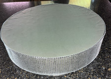 Soporte para pastel de boda con estrás para ocasiones base de tambor para pastel de plata