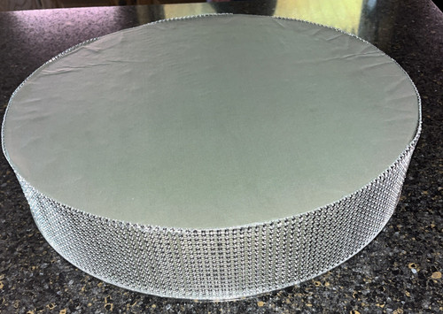 Occasions Rhinestone Bling Wedding Cake Stand Silver Cake Drum Base