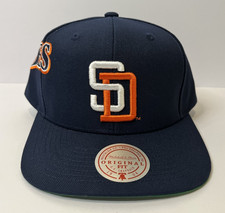 Mitchell Ness San Diego Padres MLB Playoff Win Snapback Hat Navy Men's Cap
