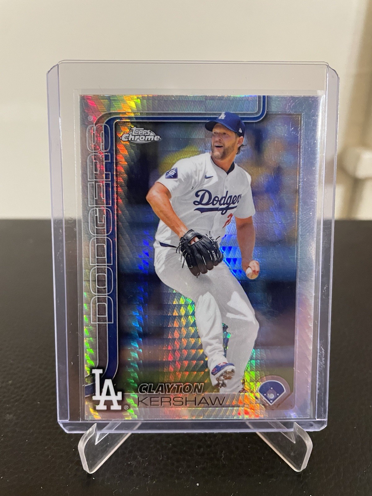 2025 Topps Chrome Prism Refractors Clayton Kershaw Los Angeles Dodgers #88
