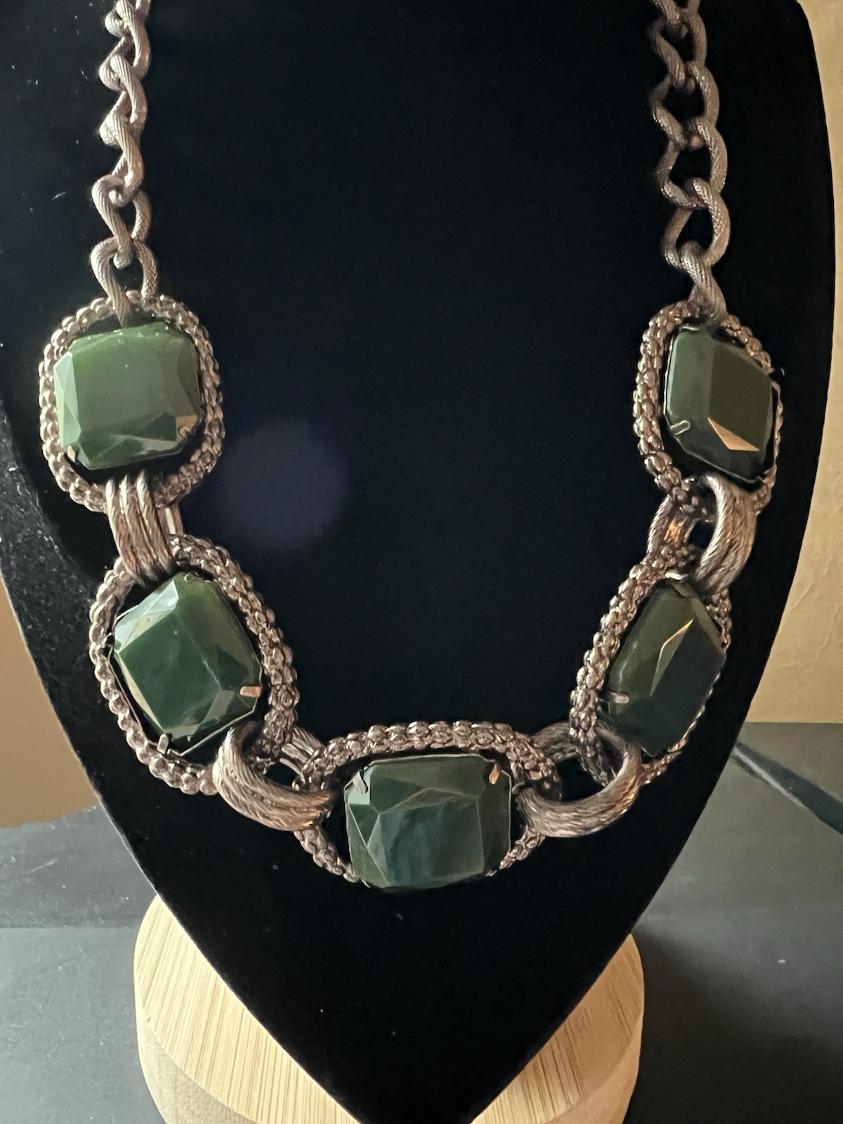 Talbots Chunky Green Statement Necklace for Women