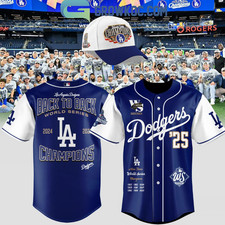 Dodgers Back To Back World Series Champions Jersey