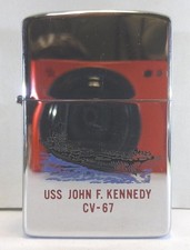USS John F. Kennedy CV-67 US Navy Aircraft Carrier Unused 1984 Zippo