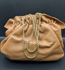 Loeffler Randall Brown Leather Willa Clutch Bag With Gold-Tone Chain Strap