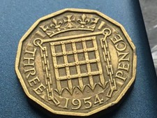 1954 Elizabeth II  British Threepenny  3d