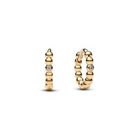 Pandora Ohrringe 264823C01 Huggie-Ohrringe Mit Perlen Creolen Vergoldet Zirkonia