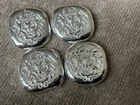 2 oz total Rare lot of 4 THE LION'S MARK: 1/2 oz Scottsdale Silver Button  .999