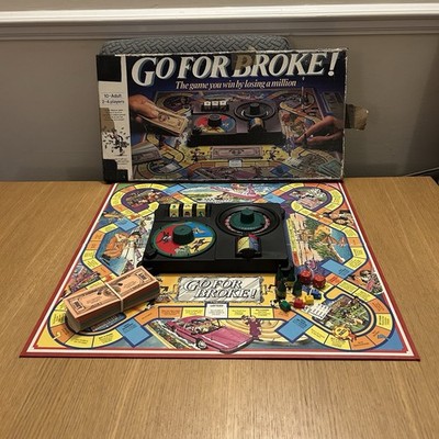 Go for Broke Brettspiel 1985 Edition 1 Korken fehlt & Karton ist beschädigt siehe Bilder
