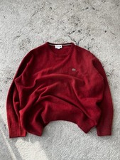Lacoste Mens Crew Neck Jumper Sweater 100 WOOL Size 3XL RED