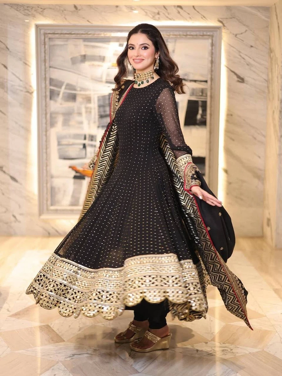 pakistani dresses Top Designer Online Shopping With Free Shipping and Free Custom Tailoring embroidered on custom chiffon ZIAAZ DESIGNS 393 K SEMI