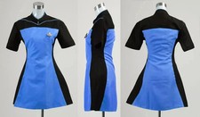 Star Trek TNG Fancy Blue Dress Cosplay Costume Halloween Custom Made