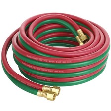 Hromee Oxygen Acetylene Hose 1/4Inch 25 Feet with 9/16 18 B fittings Weldin...