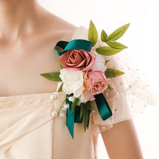 2pcs Wedding Shoulder Corsages Artificial Flower for Bridesmaid Wedding Party
