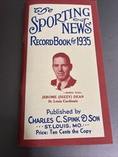 1935 Sporting News Record Book - HOF Dizzy Dean Cover! Reprint