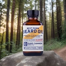 🆕SEALED🫅DUKE CANNON SUPPLY CO.- BEST DAMN BEARD OIL 3oz REDWOOD MADE IN 🇺🇸