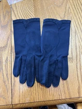 Vintage Hand Stitched Navy Dress Gloves