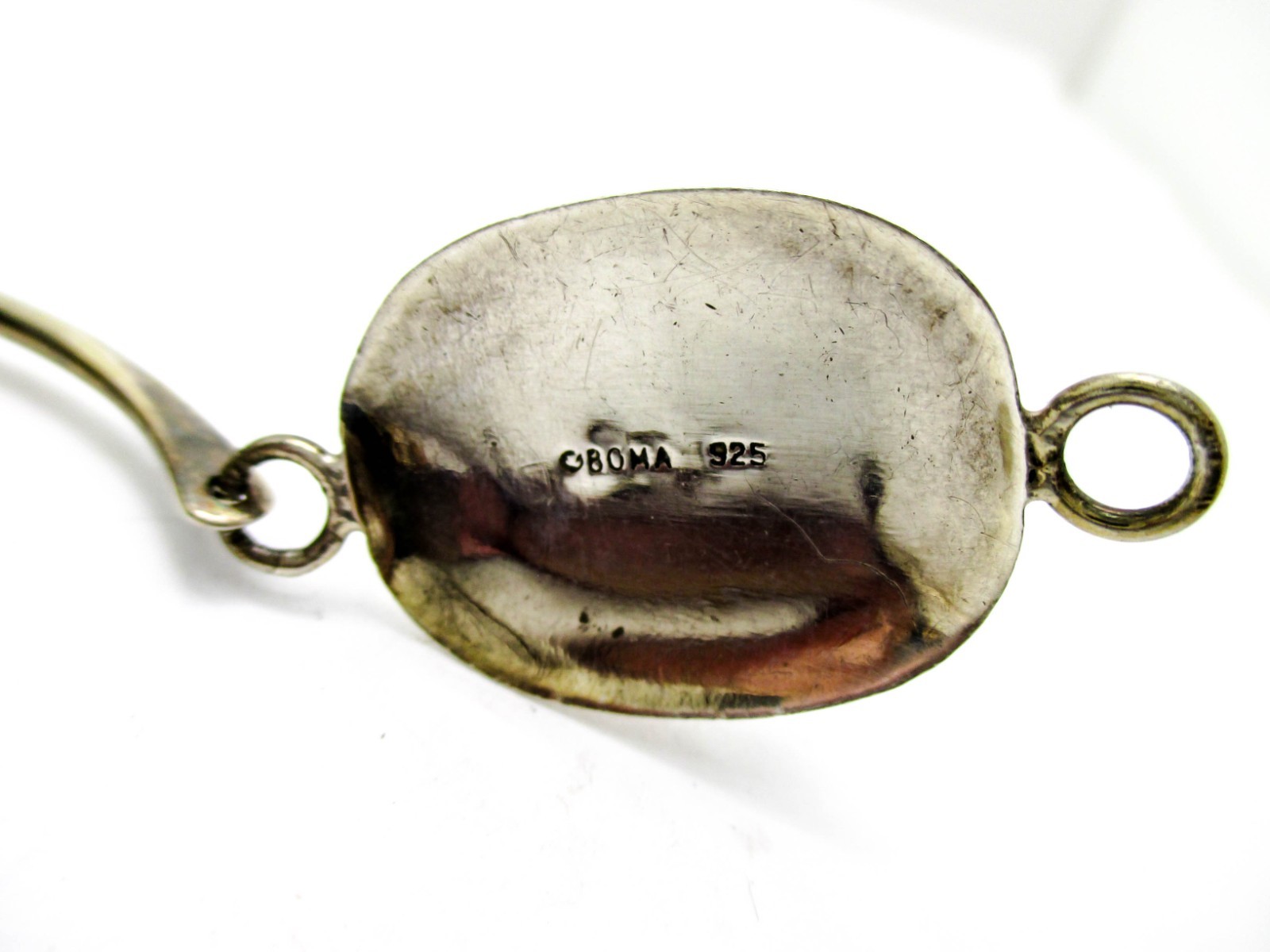 Turquoise Bracelet Signed Silver Hook Bangle 6" Vintage 2025 Christmas Gifts