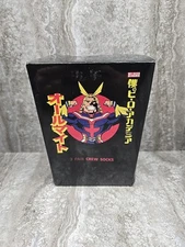MY HERO ACADEMIA All Might 3 Pair Men Crew Socks Size 10 - 13 Anime Manga