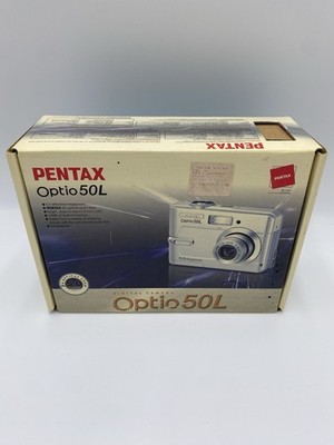 Pentax Optio 50L Silver 5.0MP Digital Compact Camera Brand New, Open Box