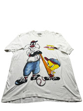Vintage Looney Tunes All Stars Baseball Tee Shirt Size OSFA