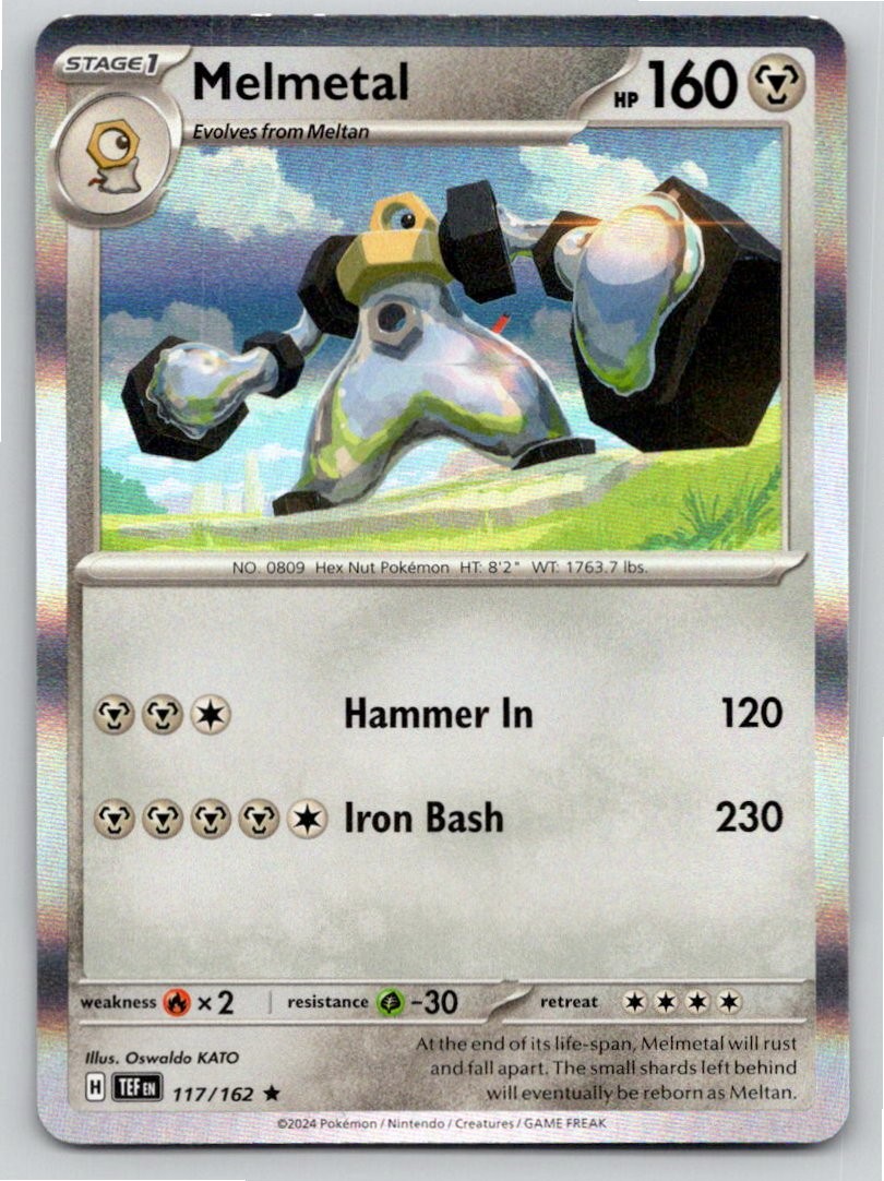 2024 POKEMON MELMETAL TEMPORAL FORCES 117/162 HOLO R NM A70684 FREE S&H